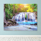 Canvas Wall Art-Waterfall Thailand (Insitu (Houten vloer))