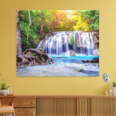 Canvas Wall Art-Waterfall Thailand (Insitu (Woonkamer))