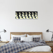 Canvas Wall Art-White Daisies Afdruk (Insitu (Slaapkamer))