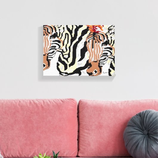 Canvas wikkels/Zebras (Insitu (Woonkamer))