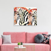 Canvas wikkels/Zebras Afdruk (Insitu (Woonkamer))