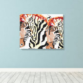Canvas wikkels/Zebras Afdruk (Insitu (Houten vloer))