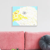 Canvas wikkelt de adelaar in afdruk (Insitu (Woonkamer))
