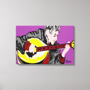 Canvas Wrap/Bouzouki Player Afdruk