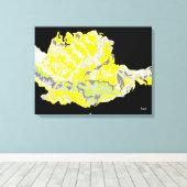 Canvas wrap/ Gele Rose (Insitu (Houten vloer))