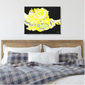 Canvas wrap/ Gele Rose (Insitu (Slaapkamer))