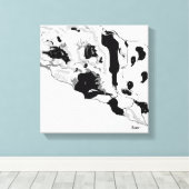 Canvas wrap Print/ Dalmatian Afdruk (Insitu (Houten vloer))