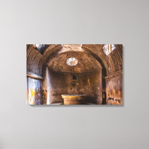 Canvas wrap - Roman baths - Ancient Pompeii, Itali Afdruk
