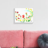 Canvas Wrap: Wild Flower's Afdruk (Insitu (Woonkamer))