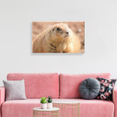 Canvas Wrap: Zwart-staart Prairie Hond Afdruk (Insitu (Woonkamer))
