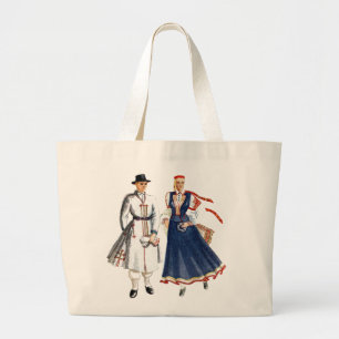 Canvas zak met tautu meita un dels grote tote bag
