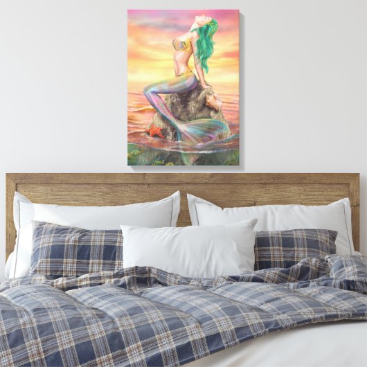 Canvas Zeemeermin (Insitu (Slaapkamer))