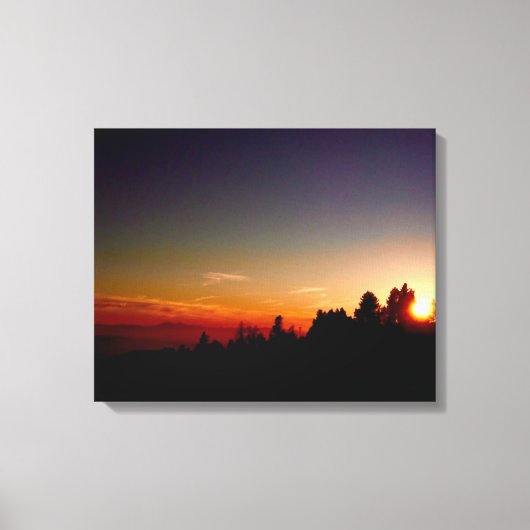 Canvas Zonsondergang Afdruk (Voorkant)