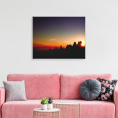 Canvas Zonsondergang Afdruk (Insitu (Woonkamer))