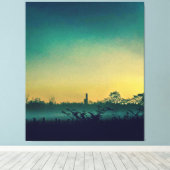 Canvas Zonsondergang Afdruk (Insitu (Houten vloer))