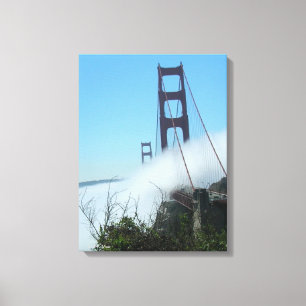 Canvasafdruk - Fog over de Golden Gate Bridge Canvas Afdruk
