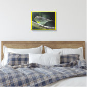 Canvasafdruk - Gele geborste vogel op filiaal Canvas Afdruk (Insitu (Slaapkamer))