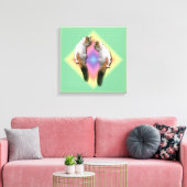 Canvasafdruk - Mirrored Calico Cat Canvas Afdruk (Insitu (Woonkamer))