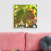 Canvasafdruk - wijnstokken met druiven canvas afdruk (Insitu (Woonkamer))