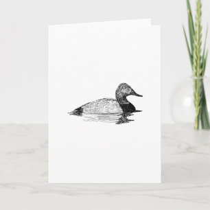 Canvasback Line Art Kaart