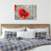 Canvasprint De Rode Klaproos Canvas Afdruk (Insitu (Slaapkamer))
