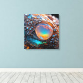 Canvasprint (Fire Opal-2) Canvas Afdruk (Insitu (Houten vloer))