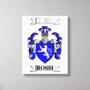 Canvasprint Italiaanse achternaam Rossi en Schild Canvas Afdruk