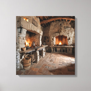 Canvasprint Kasteelkeuken-2) Canvas Afdruk