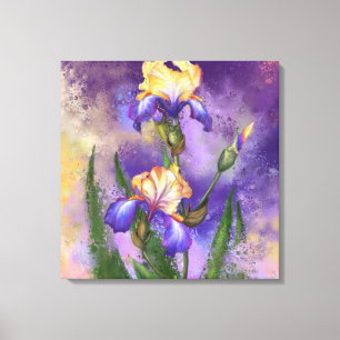 Canvasprint met Irissen Bloemen Canvas Afdruk
