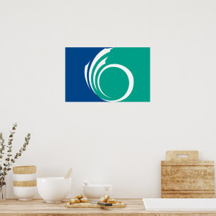 Canvasprint met vlag van Ottawa, Canada Poster