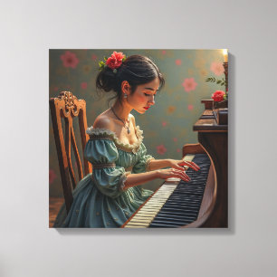 Canvasprint (Pianorecital) Canvas Afdruk