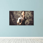 Canvasprint - Steampunk Kunst Vrouwen 'Tame' Canvas Afdruk (Insitu (Houten vloer))