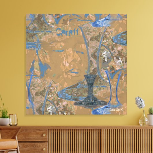 Canvastavla Caraff Canvas Afdruk (Insitu (Woonkamer))