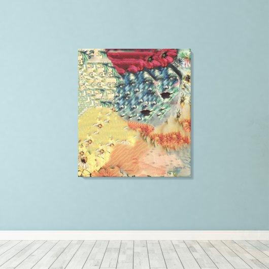 Canvastavla Sarah Rubellite  Canvas Afdruk (Insitu (Houten vloer))