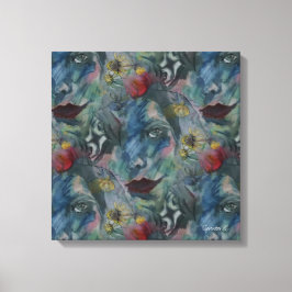 Canvastavla Sarah Rubellite Canvas Afdruk