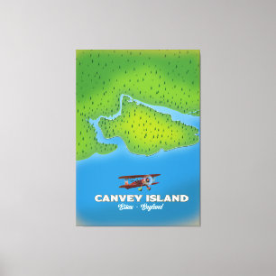 Canvey island, Essex Engeland kaart Canvas Afdruk