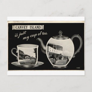Canvey Island Mijn Kopje Thee Vintage Briefkaart