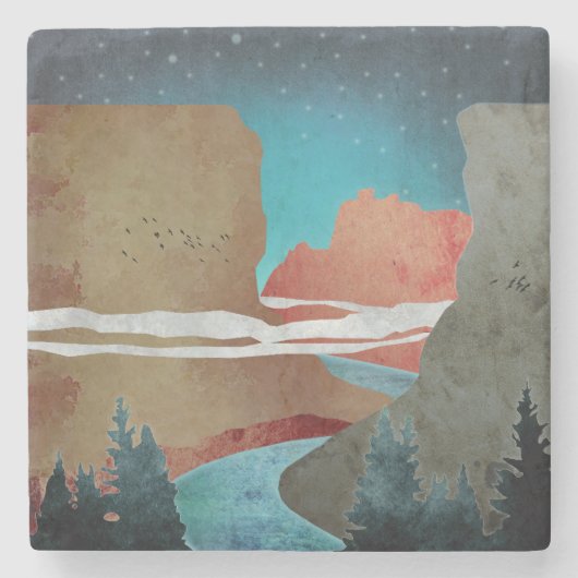 Canyon Birds Stenen Onderzetter (Voorkant)