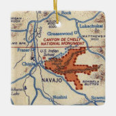 Canyon de Chelly  Map Keramisch Ornament (Voorkant)