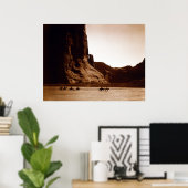 Canyon de Chelly Navajo van E.S. Curtis 1904 Poster (Thuiskantoor)