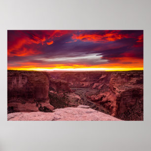 Canyon de Chelly, sunset, Arizona Poster