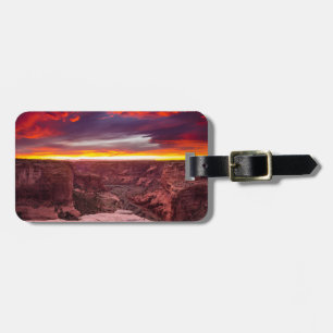 Canyon de Chelly, zonsondergang, Arizona Bagagelabel