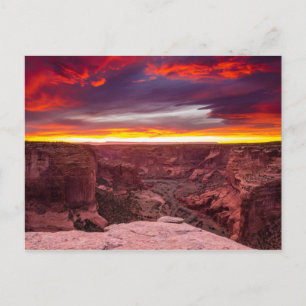 Canyon de Chelly, zonsondergang, Arizona Briefkaart
