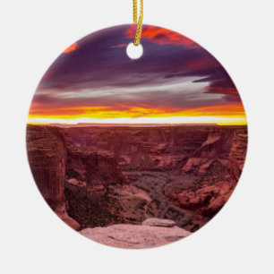 Canyon de Chelly, zonsondergang, Arizona Keramisch Ornament