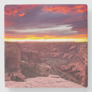 Canyon de Chelly, zonsondergang, Arizona Stenen Onderzetter