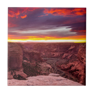 Canyon de Chelly, zonsondergang, Arizona Tegeltje