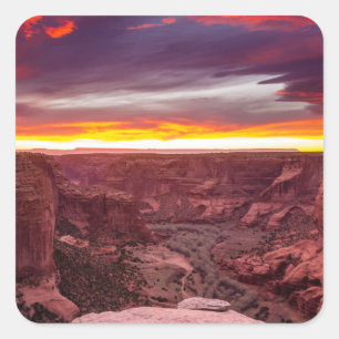 Canyon de Chelly, zonsondergang, Arizona Vierkante Sticker