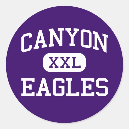Canyon - Eagles - Middelbare school - Canyon Neder Ronde Sticker (Voorkant)