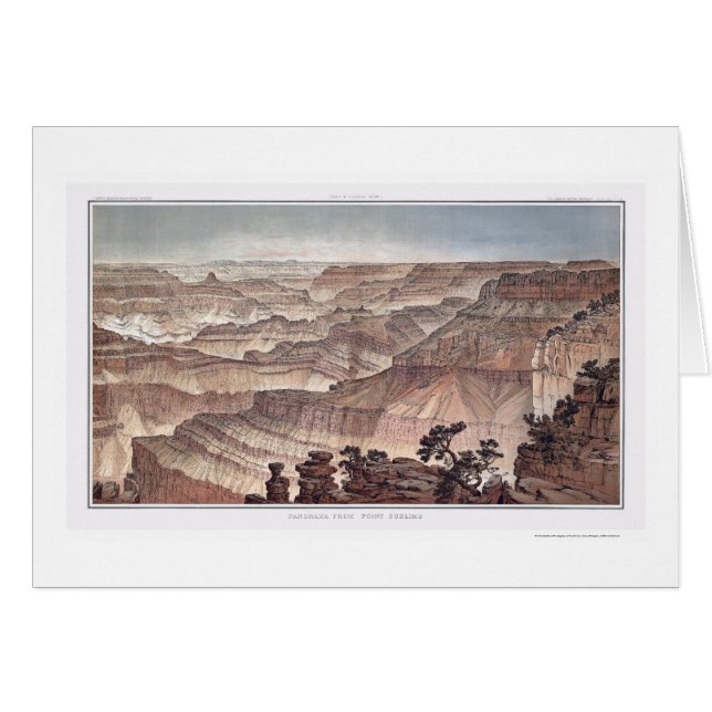 Canyon grand de pinte. Sublimez par Dutton 1882C (Devant horizontal)