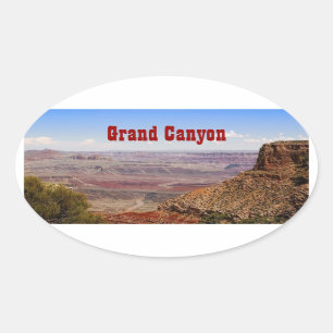 Canyon grand Moran pinte. Autocollant ovale